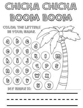 There are a lot of these activities online. Chicka Chicka Boom Boom Literacy and Math Activity | Bill ...