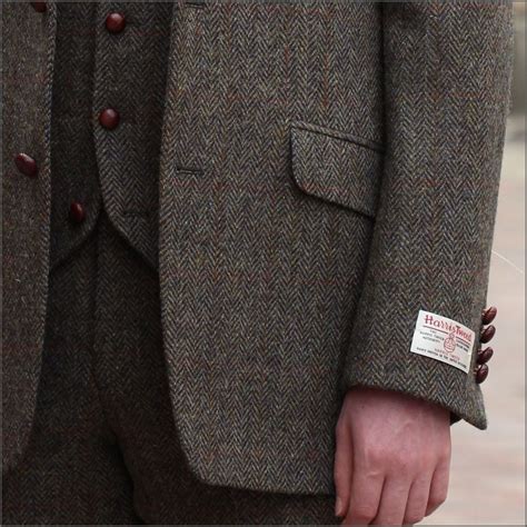 Harris Tweed Brown Herringbone Jacket Cwmenswear