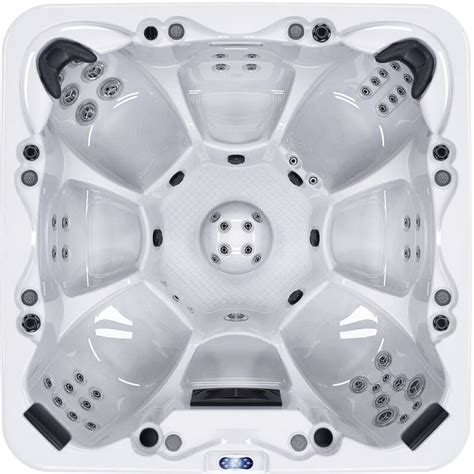 Luxuria Spas 7 Person 100 Jet Acrylic Square Hot Tub With Ozonator And Built In Speaker