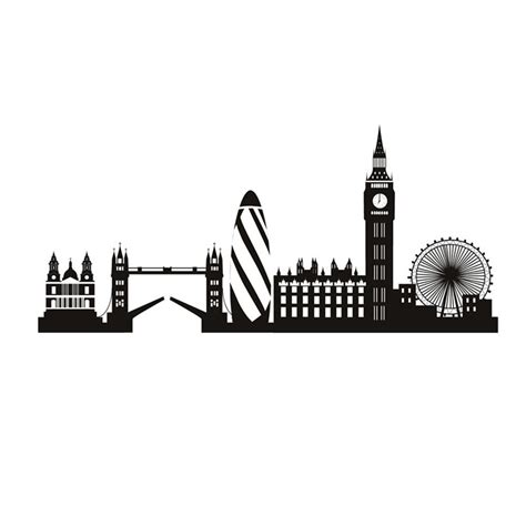 London Skyline Wall Sticker Big Ben Landmark Wall Decal City Building