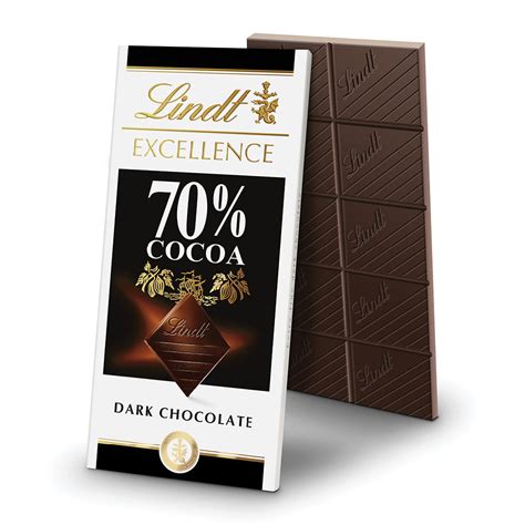 Lindt Chocolate Bar Dark Chocolate 70 Percent Cocoa Smooth 35 Oz