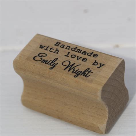 Personalised Handmade With Love By Rubber Stamp By Pretty Rubber Stamps