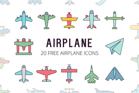 Airplane Vector Free Icon Set