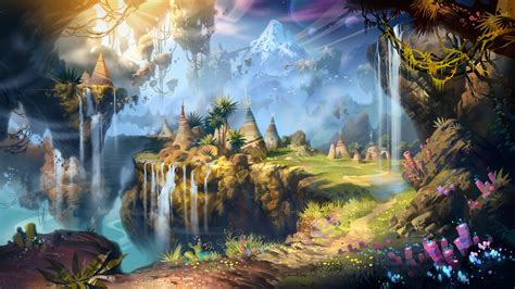 Fantasy Landscape Art Artwork Nature Scenery Wallpaper 2560x1440