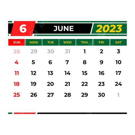 Calendrier Juin 2023 Lengkap Dengan Tanggal Merah Png Calendrier Juin