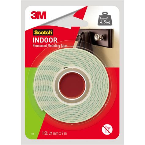 3m Scotch Permanent Double Sided Foam Mounting Tape Indoor Cat114