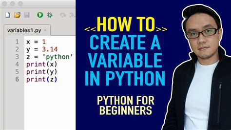 How To Create A Variable In Python Python For Beginners Youtube