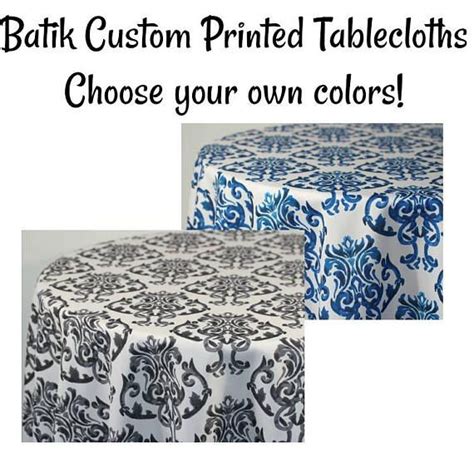 Batik Custom Printed Batik Tablecloth Choose Your Own Vinyl Tablecloth
