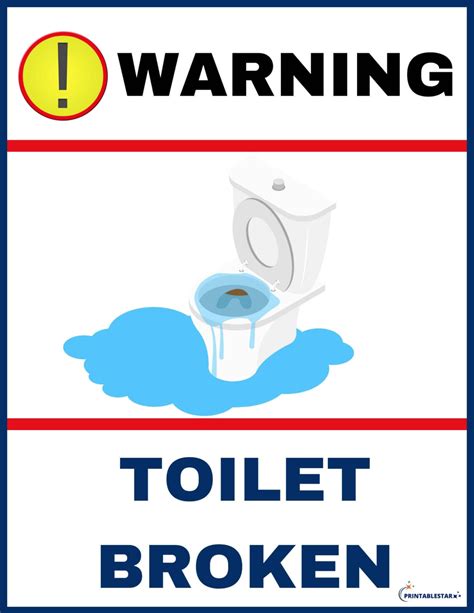 Toilet Broken Sign Free Download