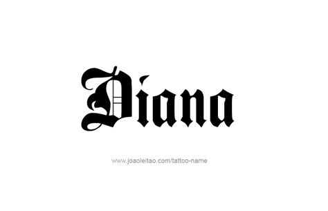 Diana Name Tattoo Designs