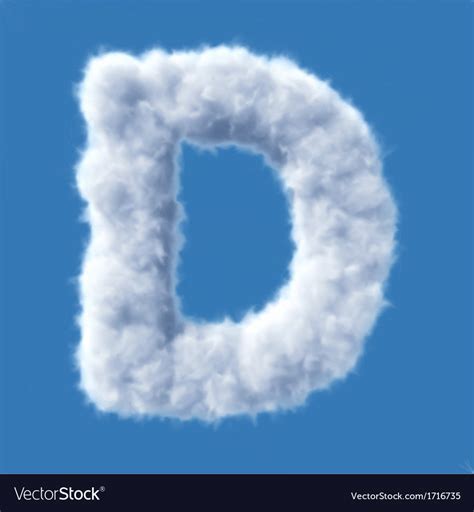 Cloud Letter Royalty Free Vector Image Vectorstock