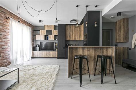It has an edgy, unpolished feel, though industrial architecture is not always paired with industrial home decor. Small industrial apartment in Lithuania gets an inspiring ...