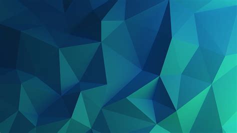 Frosty Blue Polygon Hd Wallpaper Peakpx