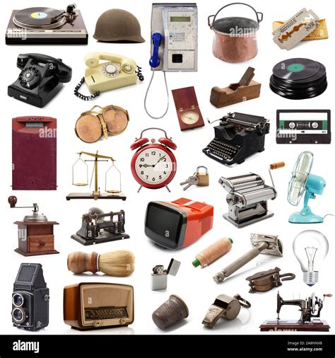 An Original Great Vintage Objects Collection Stock Photo Alamy