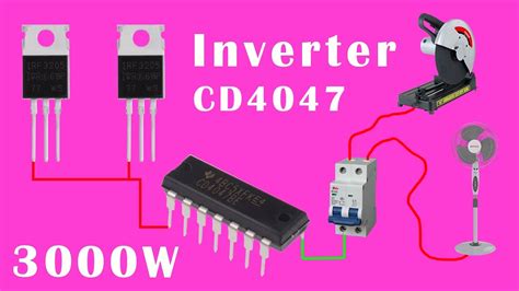 How To Make 12v Dc To 220v Ac Inverter 12v 220v Inverter Power Inverter 3000w Cd404750hz