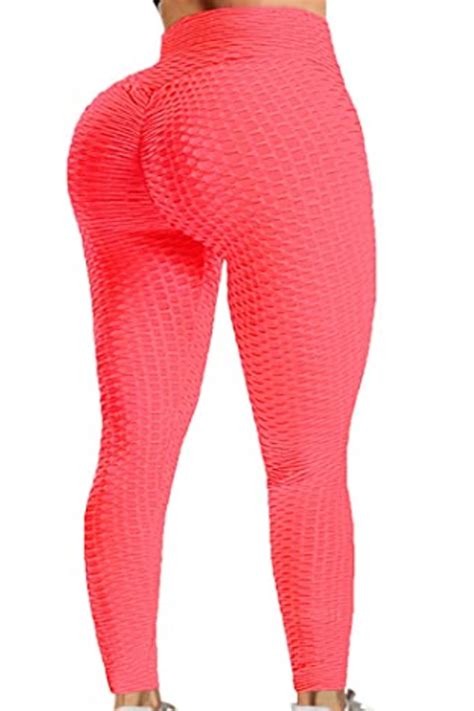fittoo women booty yoga pants women high waisted ruched butt lift textured tummy control scrunch
