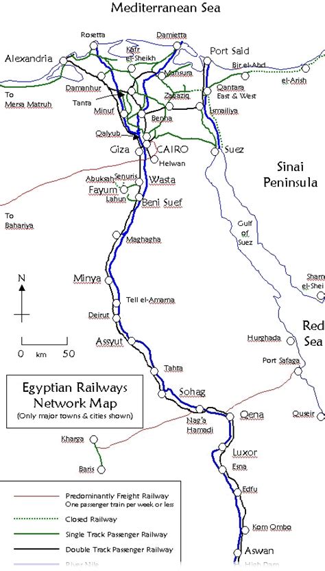 Egypt Railway Map