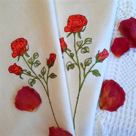 Rose Machine Embroidery Design 3 Sizes Sketch Machine Etsy
