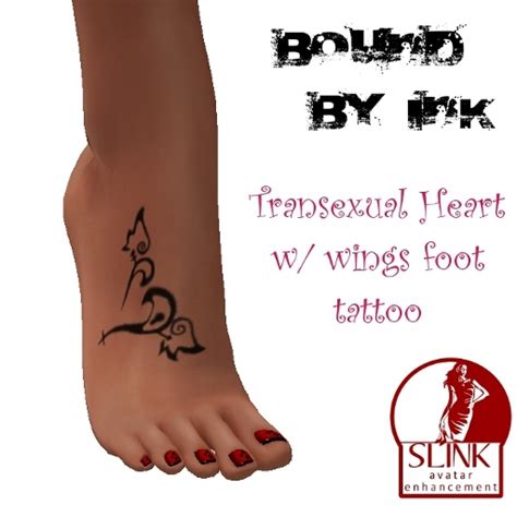 Second Life Marketplace Bound By Ink Transexual Heart Foot Tattoo