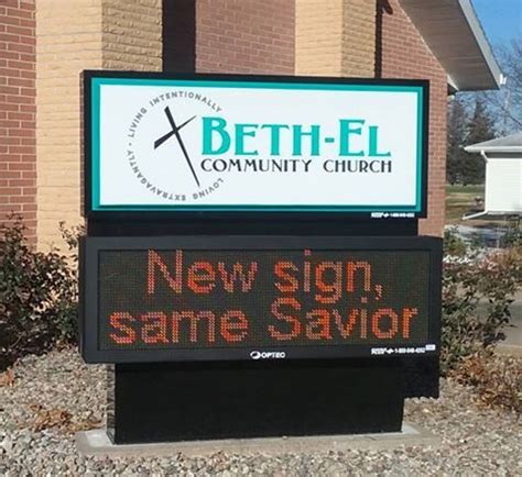 LED Church Sign Beth El Community Church Church Signs Church Led Signs