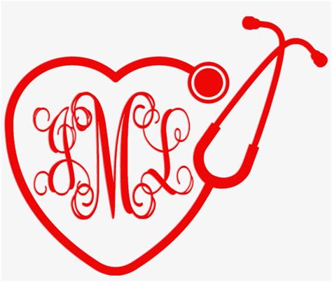 Download High Quality Stethoscope Clipart Monogram Transparent Png