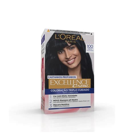 Buy Loréal Paris Excellence Creme Brunette 100 True Black Hair Dye