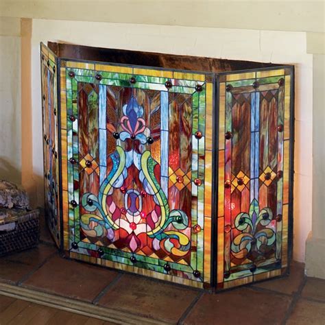 Stained Glass Fire Screen At Signals Pn7512