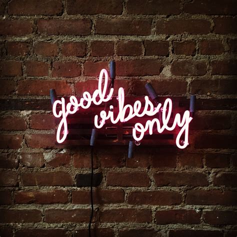 Good Vibes Only Mounted Neon Sign Ready Made