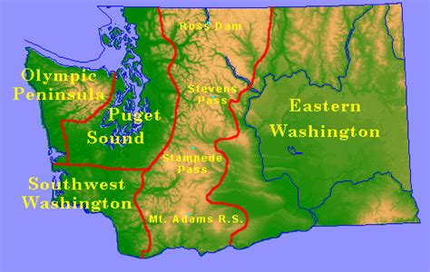 World Map Cascade Mountains