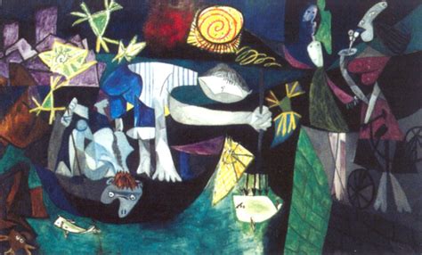 Réplique De Peinture La Pêche De Nuit à Antibes 1939 De Pablo Picasso
