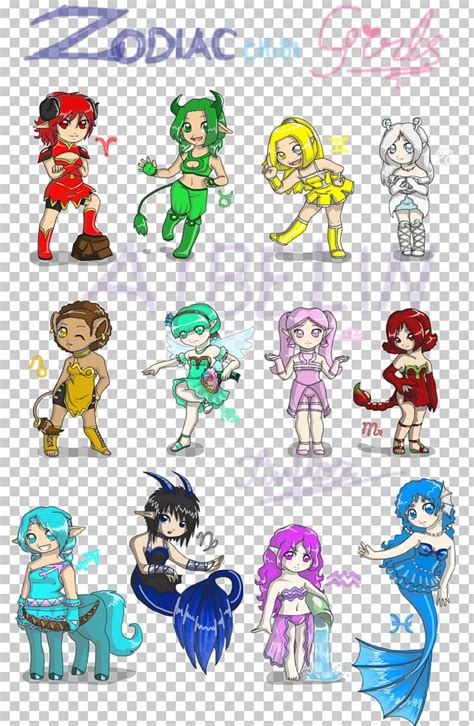 Zodiac Chibi Astrological Sign Drawing Anime Png Clipart