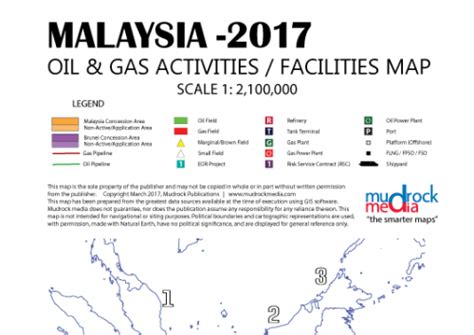 Malaysia Oil And Gas Map A0 Size