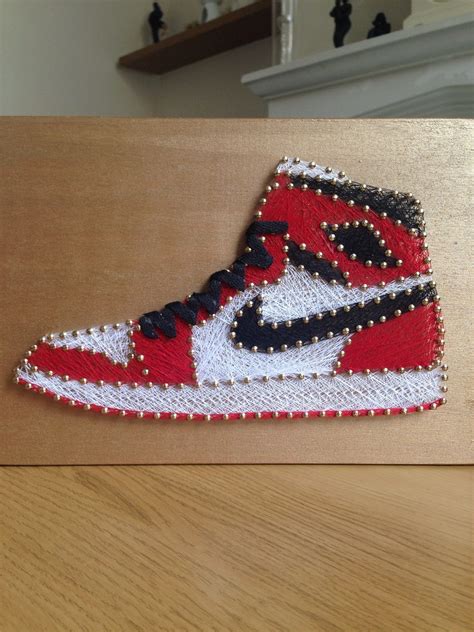 Handmade Air Jordan Chicago String Art