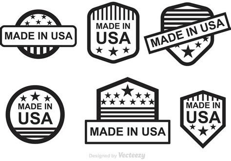Black Made In Usa Labels 92108 Vector Art At Vecteezy
