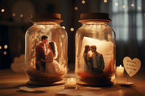 Premium Ai Image Sentimental Diy Memory Jars For Couples On Valenti