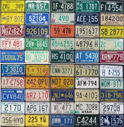 All 50 United States License Plates Vintage Older Set Premium Set Ebay