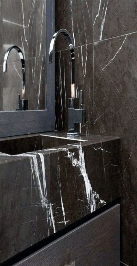 46 Lovely Black Marble Bathroom Design Ideas To Looks Classy Black