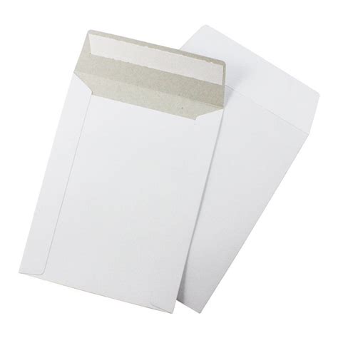 White Stay Flat Rigid Kraft Cardboard Mailer 7 X 9 W Tear Tab 28 Pt