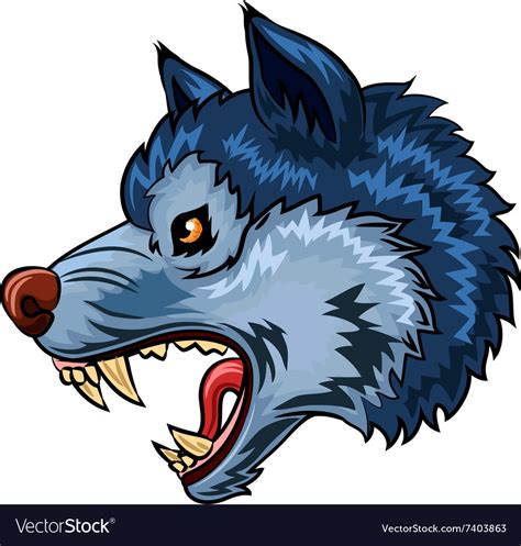 Cartoon Of Angry Wolf Character Isolated Vector Image