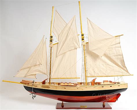 Schooner Bluenose Ii Wooden Ship Model 47 Sailboat Fully Assembled