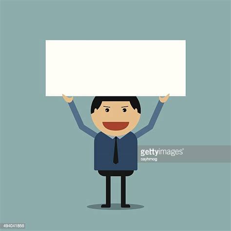 Man Holding Poster Clip Art High Res Illustrations Getty Images