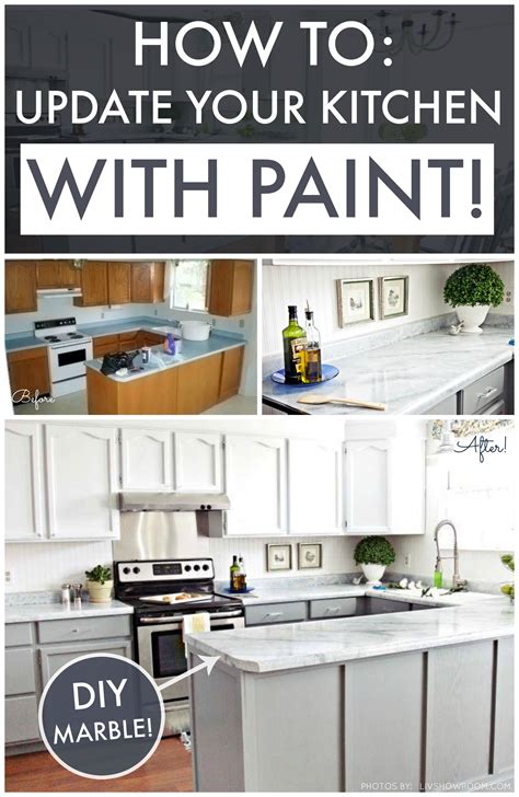 This £100 kitchen renovation was completed in a matter of days with a clever use of furniture paint and affordable hardware. DIY Kitchen Makeover on a Budget. Giani Granite Countertop ...