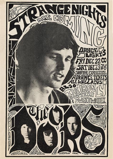 The Doors Jim Morrison Vintage Music Rock Band Poster Art Etsy