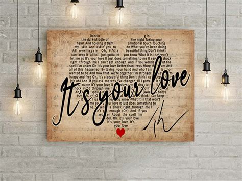 Tim Mcgraw Its Your Love Lyrics Its Your Love Etsy