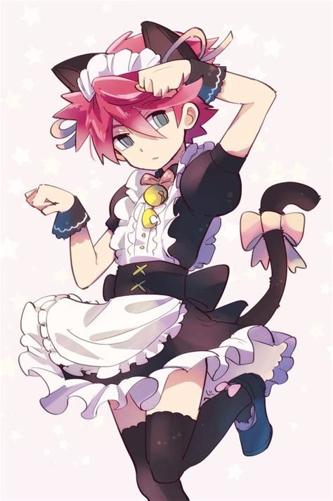 No Larger Size Available Anime Cat Boy Cute Anime Guys Maid Outfit