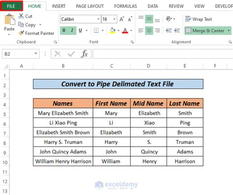 How to Convert Excel to Text File with Pipe Delimiter (2 Ways) gambar png
