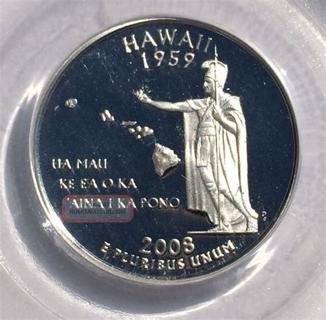 2008 S Flag Silver Hawaii Hi State Quarter Pr69dcam Pcgs Proof 69
