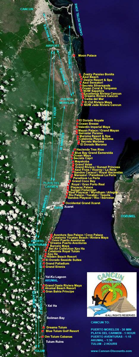 Riviera Maya Hotel Map Map Of Riviera Maya Hotels