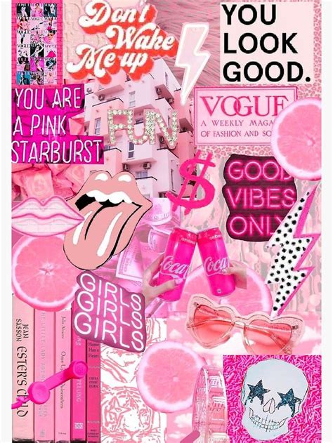 Aesthetic Pink Collage Art Print By Paisley Flamenbaum Iphone