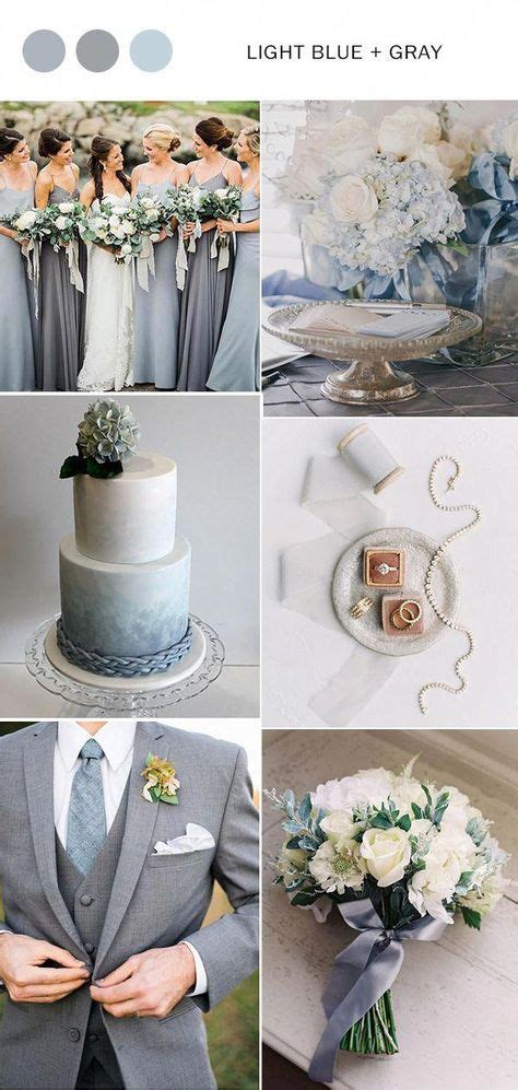 Elegant Light Blue And Gray Wedding Color Ideas Weddingcolors